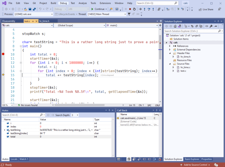 In praise of Visual Studio | Learn C Games Programming Blog