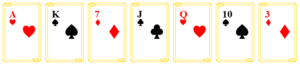 Seven playing cards