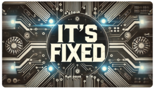 It's fixed text on a technology background