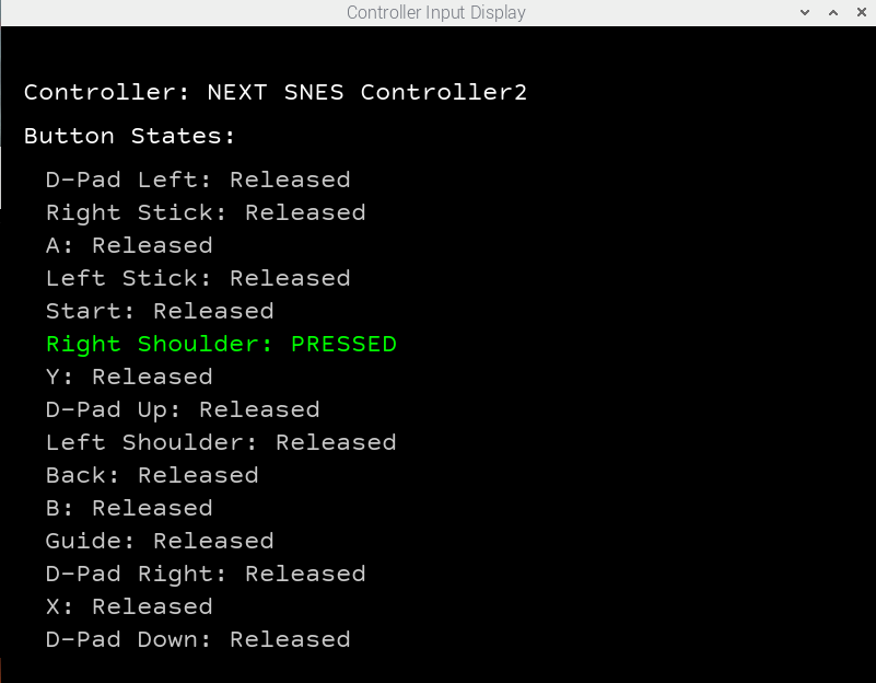 Running a Rust program to show gamepad controls