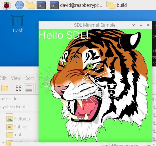 SDL3 program running on Raspberry Pi.